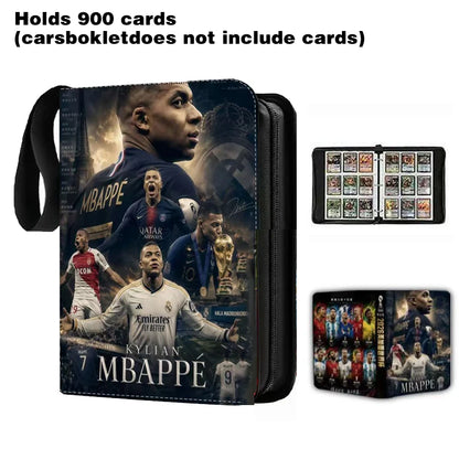 2026 World Cup Football Star Ronaldo Messi Mbappé 400/900pcs Album Book Folder Card Slots Collections Zipper Card Binder Holder