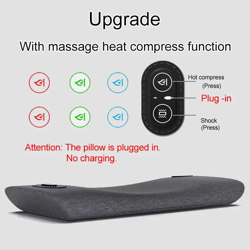 Waist Pillow Pad, Electric Massage, Lying Flat Waist Pain Waist Support, with Heating, Vibrating Features.