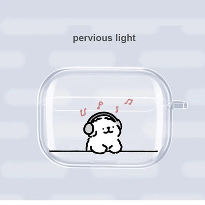 Cute Puppy Pattern Dog Earphone Cases for Apple AirPods4 1/ 2/ 3/ Pro Protective Cover Headphone Accessorie Protective Box