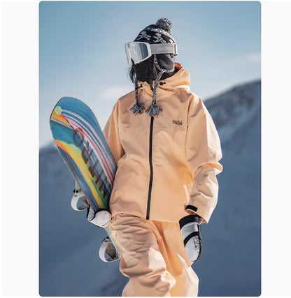 John snow 2024 New Male female couple Single and double board Ski suit set Loose type waterproof keep warm Ski pants ski jackets
