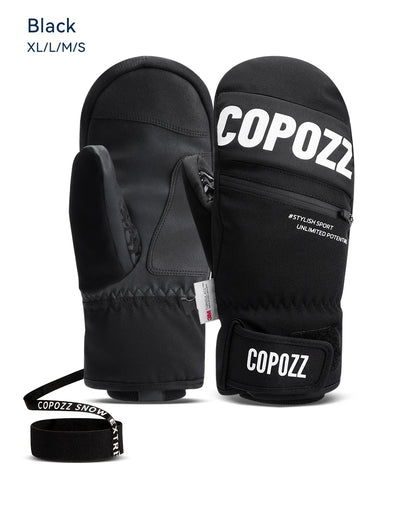 COPOZZ New Upgrade Thicken Ski Gloves Winter Men Women 3M Thinsulate Thermal Snowboard Gloves Waterproof Warm Mittens Ski Gloves