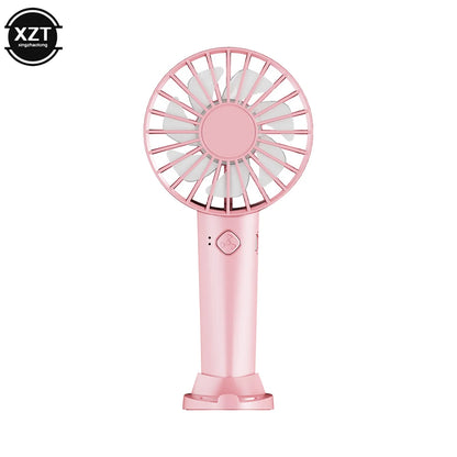 USB Mini Strong Wind Handheld Fan Portable and Quiet Rechargeable Hand Fan for Student Office Small Pocket Cooling Fans Supplies