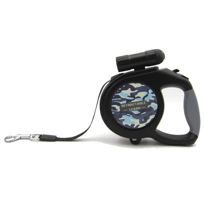 CAMO Dog Retractable Leash with Light Automatic Extendable Large Pet Lead Strong Pets Traction Rope for Big Dogs Walking 190 kg