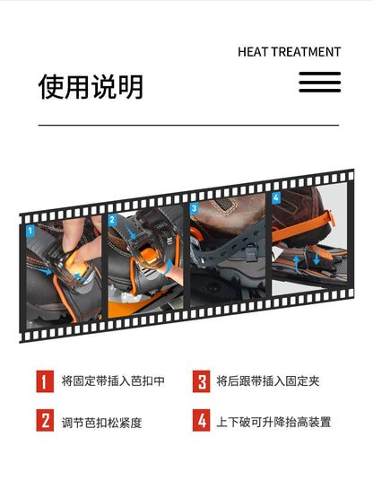 Aluminum Alloy Outdoor Snowboarding Equipment Mountain Climbing Shoes Anti Slip Adjustable Hiking Sneakers Snow Trekking Travel
