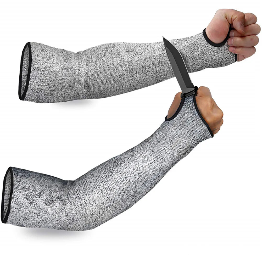 Cut Resistant Level 5 HPPE Construction Automobile Glass Work Arm Sleeve Safety Glove Anti-Puncture Arm Protection Sleeve