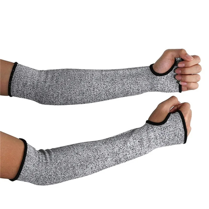 Cut Resistant Level 5 HPPE Construction Automobile Glass Work Arm Sleeve Safety Glove Anti-Puncture Arm Protection Sleeve