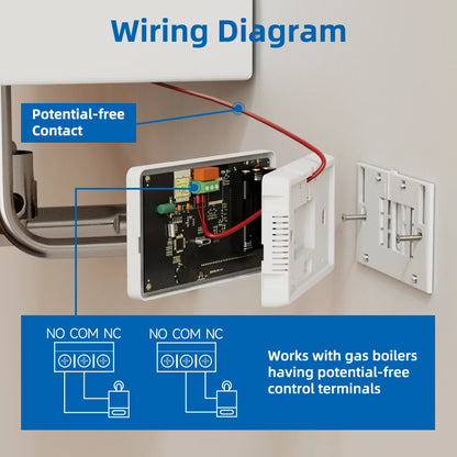 Smart Tuya WiFi Thermostat for Gas Boiler Heating /Cooling Powered by Battery/USB Works With Alexa Google Home