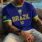 2026 New Classic God Brazil Football Jersey For Men T-shirt Summer Sports Quick Dry O-neck Tees Casual Streetwear Oversized Tops