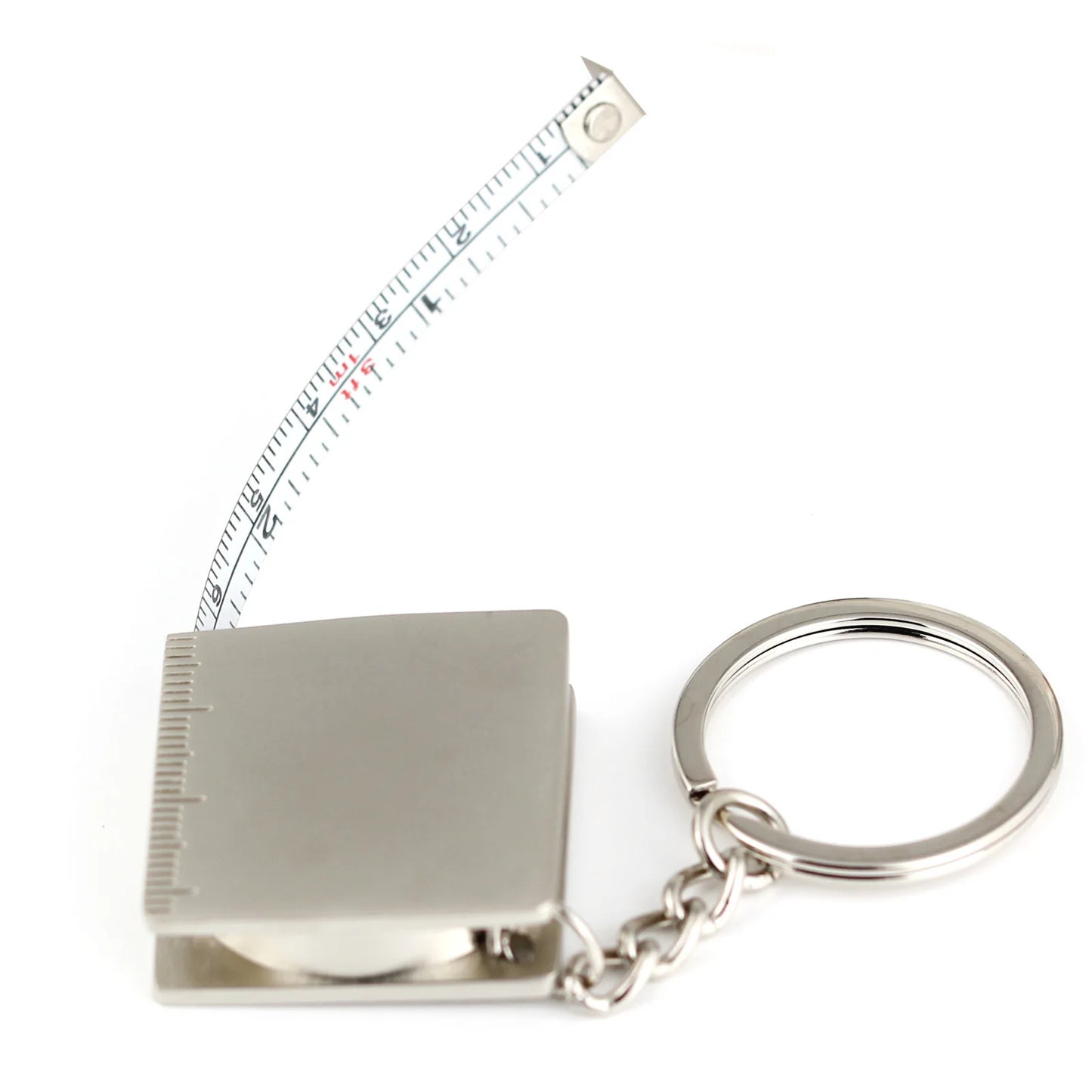 Metal tape measure keychain Stainless steel retractable ruler Key ring Practical small tools Measuring tools tape measure