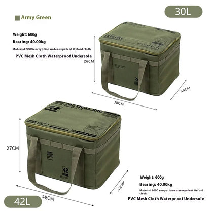 Tactical Camping Storage Bag, 26L Camping Luggage Bag for Hiking, Large Space Cookware Tableware Storage Bag for Picnic