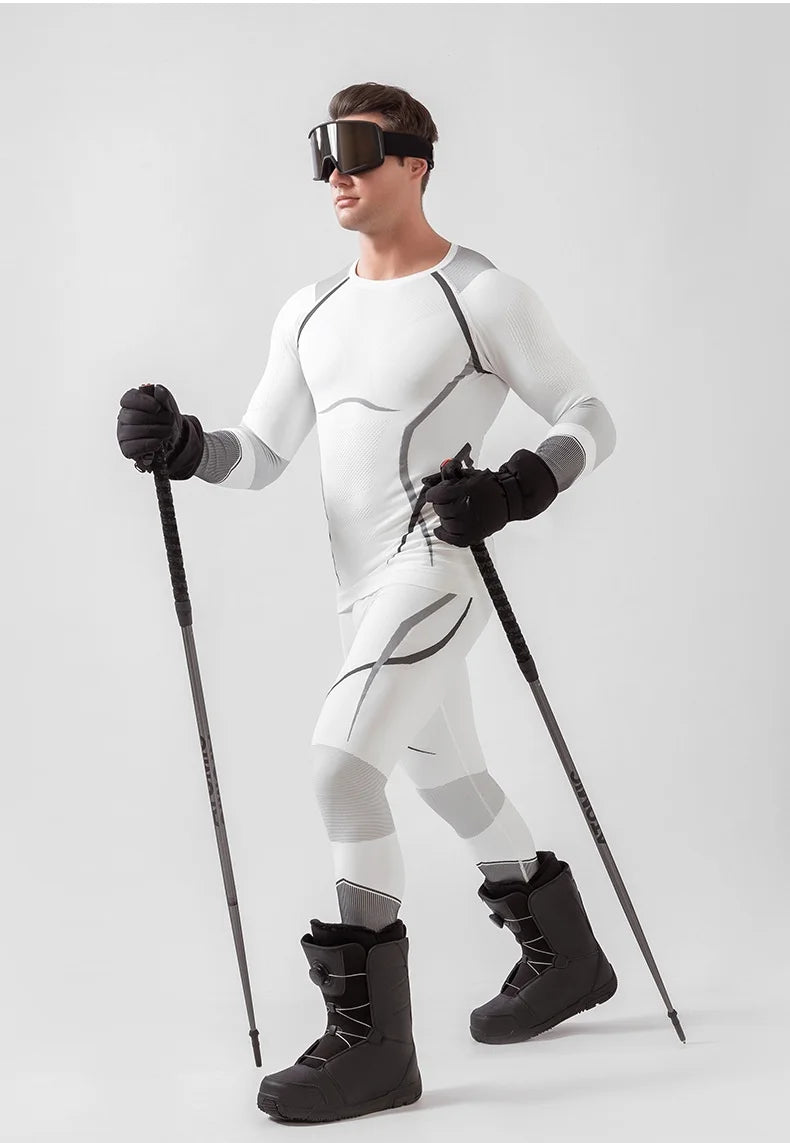 Goexplore Winter Ski Thermal Underwear Sets Men Women Sweat wicking Breathable Quick Dry Tracksuit Ski Thermo Long suit