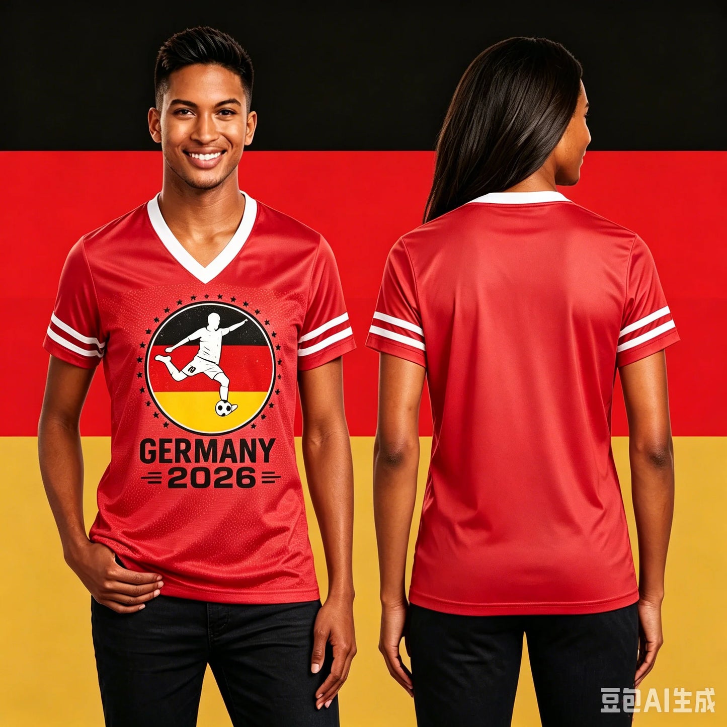 2026 Germany Soccer Jersey Unisex Breathable Quick-Dry Football Shirt World Cup Fans Casual Sports T-shirt