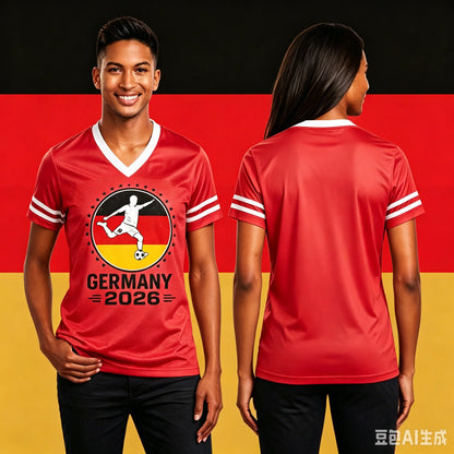 2026 Germany Soccer Jersey Unisex Breathable Quick-Dry Football Shirt World Cup Fans Casual Sports T-shirt