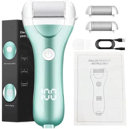 Portable Electric Vacuum Adsorption Foot Grinder Electronic Foot File Pedicure Tools Callus Remover Feet Care Sander green 2Pcs