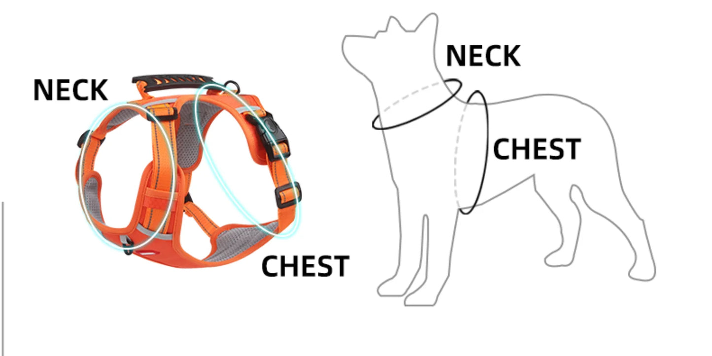 Reflective Dog Chest Strap Pet Leash Vest Type Explosion-proof Flushing Puppy Chest and Back Pet Products