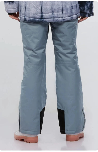 New High Quality Men Women Winter Thick Warm Skiing Pants Windproof Waterproof Breathable Suspender Trousers Snowboard Pants