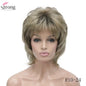 StrongBeauty Women Synthetic wig Short Hair Auburn/Blonde Natural wigs Capless Layered Hairstyles