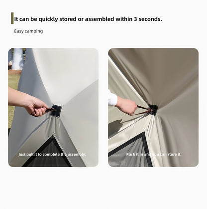 Camping Tent Beach Tent 3-4 Person Family Foldable Shelter Waterproof Automatic Setup For Camping Hiking Traveling