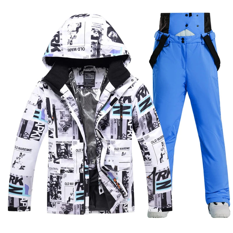 Ski Suit Men And Women Super Warm Thicken Waterproof Windproof Winter Snow Suits Skiing And Snowboarding Jackets + Pants Brands