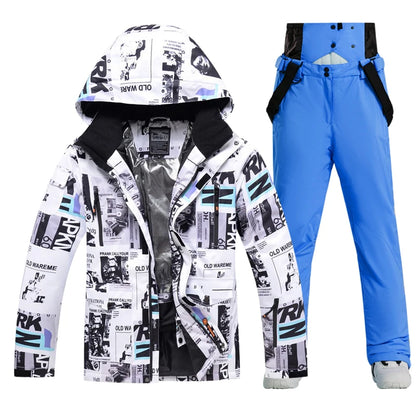 Ski Suit Men And Women Super Warm Thicken Waterproof Windproof Winter Snow Suits Skiing And Snowboarding Jackets + Pants Brands