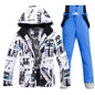 Ski Suit Men And Women Super Warm Thicken Waterproof Windproof Winter Snow Suits Skiing And Snowboarding Jackets + Pants Brands