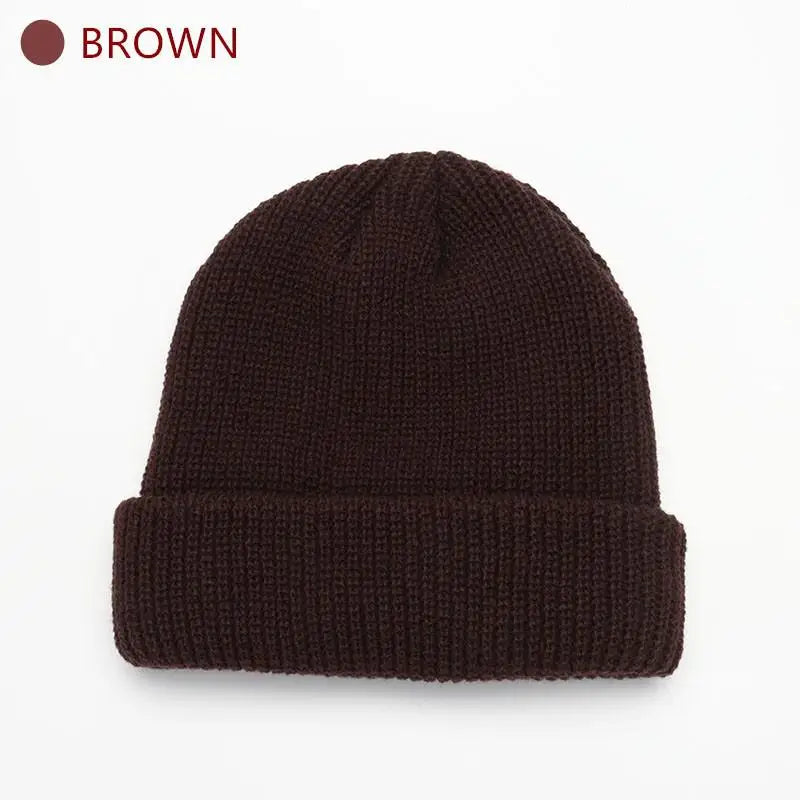 Winter Warm Beanies Casual Short Thread Hip Hop Hat Adult Men Female Knitted Skull Cap Elastic Unisex