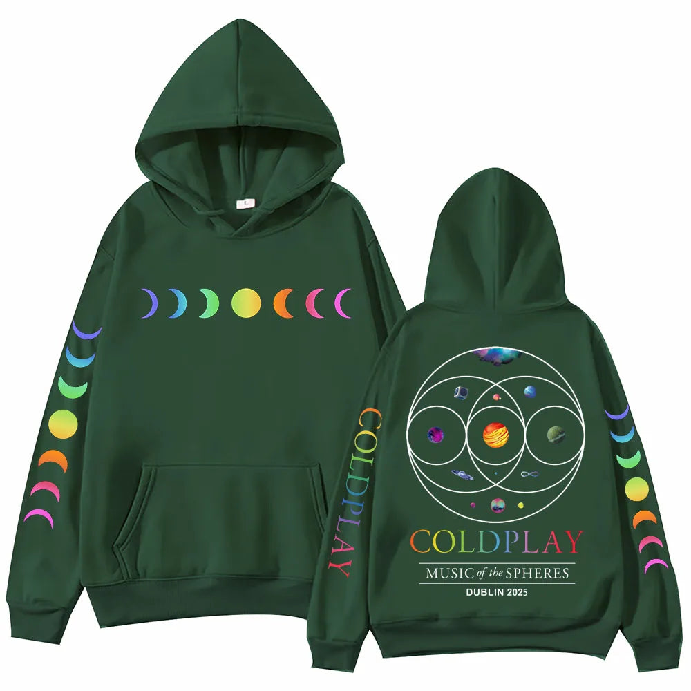 Cold-play 2025 Music of the Spheres World Tour Hoodie Harajuku Hip Hop Pullover Tops Sweatshirt Gift