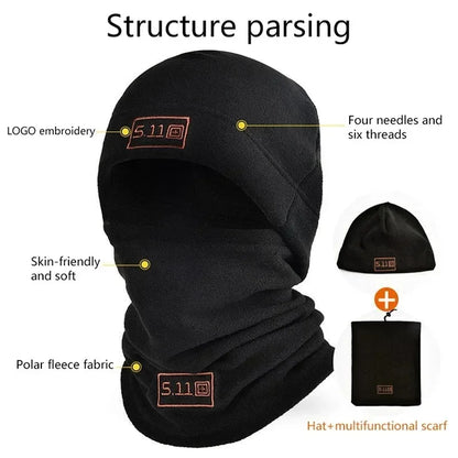 Winter Men Face Mask Neck Warmer Polar Coral Fleece Balaclava Beanies Thermal Head Cover Sports Ski Caps Warm Sets Accessories