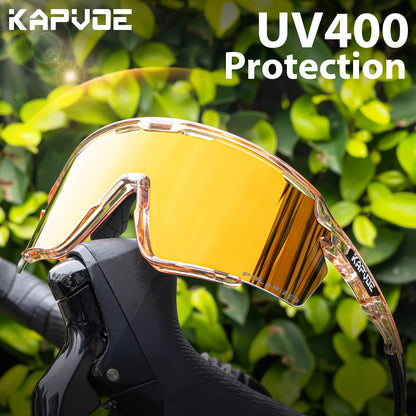 KAPVOEPolarized Cycling Glasses TR90 Frame Men Women Sports Running Eyewear MTB Bicycle Sunglasses Road Bike Glasses