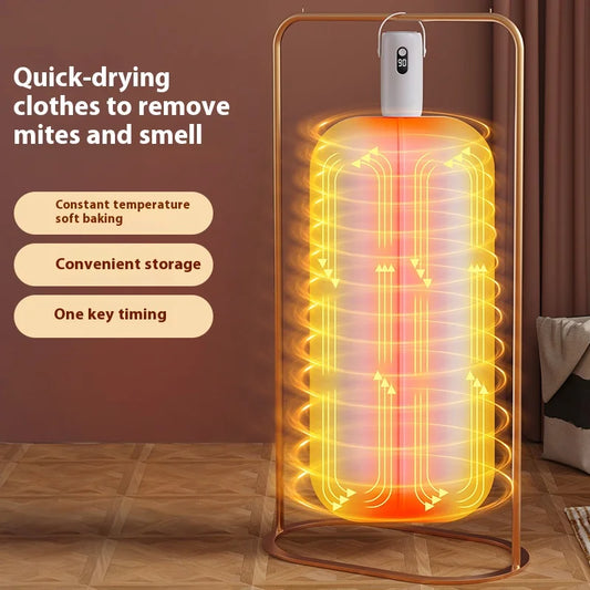 Portable Clothes Dryer Compact Electric Drying Machine for Home Foldable Clothes Dryer Convenient clothing drying in dormitories