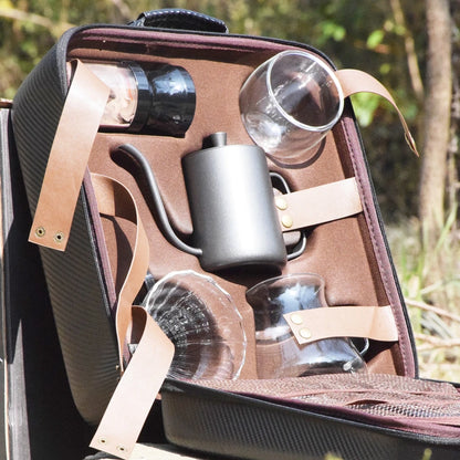 Luxury Coffee Gift Box Set Grinder Hand Pot Glass Drip Filter Household Coffee Coffee Christmas Gift Coffeeware