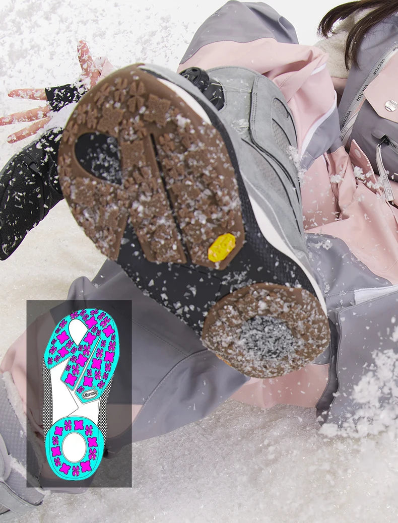 VECTOR Professional Women Man Ski Shoes Warm Waterproof Snowboard Boots Non-slip Leather Breathable Snow Ski Boots Ski Equipment