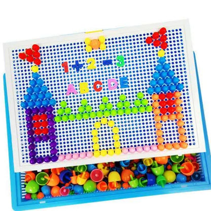 296pcs 3D Puzzle Educational STEM Toys, Mushroom Grain Design Boxed Building Board Games for Kids Learning Activities