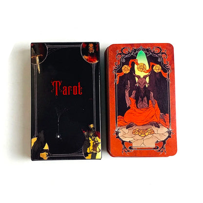 Hot-selling Tarot Deck A 78 Cards Family Gathering Cards Game Fortune Divination Board Game , Halloween and Christmas Gifts