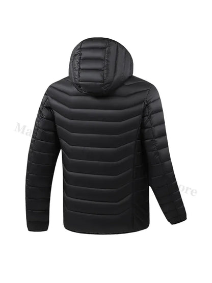 21 Areas Heating Jacket Men Winter USB Electric Heated Coat Functional Self Heating Clothes Outdoor Snow Ski Thick Padded Jacket