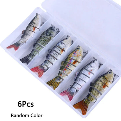 6/3/1Pcs Fishing Lure Sinking 10cm 17.5g 6 Segment Multi Jointed Swimbait Artificial Wobblers Crankbait Hard Bait Pesca Tackle