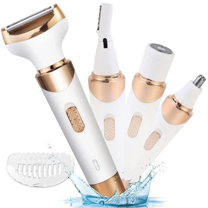 Women Hair Razor,4 In 1, Rechargeable, Face, Leg, Armpi,Bikini, Pubic.