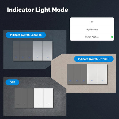 MOES WiFi Matter Smart Switch Light Button Tuya Remote Control EU Verison Work With Alexa Google Home Apple Homekit Smartthings