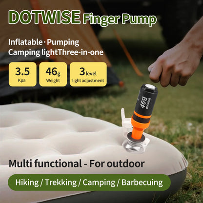 DOTWISE Outdoor Mini Portable Inflation Pump With Camping Light 5 Nozzles Suitable For Inflating Beds Sleeping Mats Vacuum Bags
