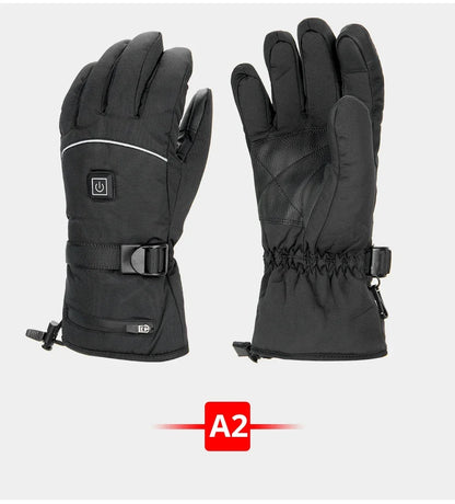 Electric Heated Gloves Thermal Heat Gloves Winter Warm Skiing Snowboarding Hunting Fishing Waterproof Heated Rechargeable Gloves