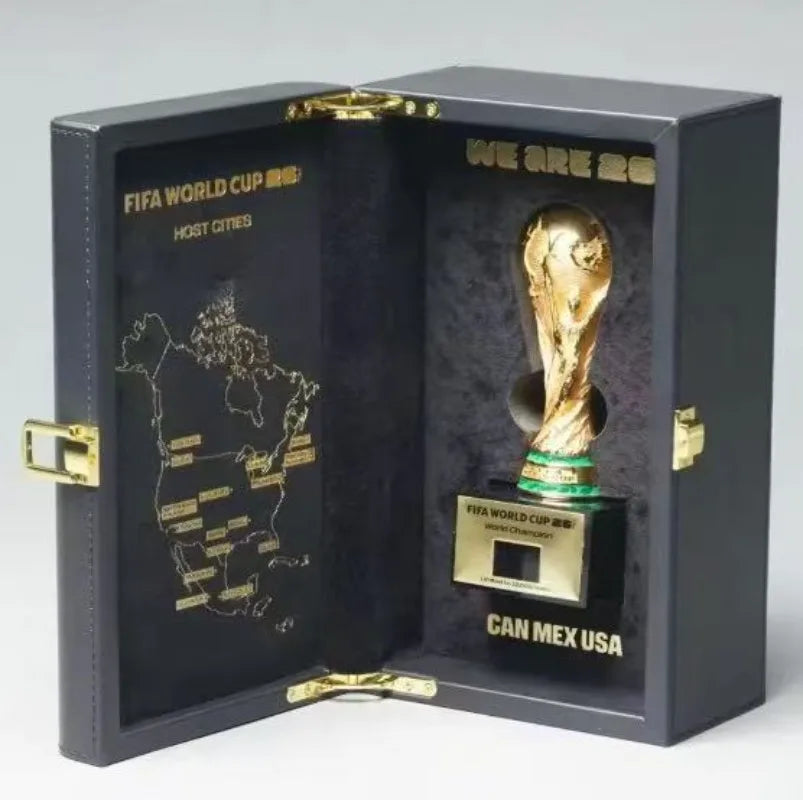 FIFA 2026 USA Canada Mexico World Cup 3D Trophy Model Ornament Collectible Souvenir Football Fan Gift Decor Figurine