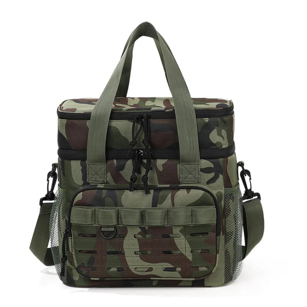 Camouflage Large-Capacity Tactical Thermal Cooler Lunch Bag Outdoor Insulated Leakproof Insulated Durable Portable Ice Pack