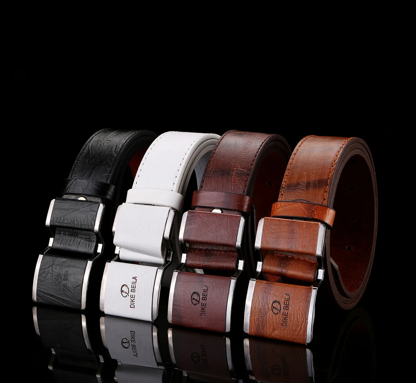 New men's belt korean fashion smooth buckle business casual belt fashion young men's trouser designer luxury brand belts