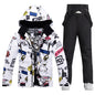 Ski Suit Men And Women Super Warm Thicken Waterproof Windproof Winter Snow Suits Skiing And Snowboarding Jackets + Pants Brands