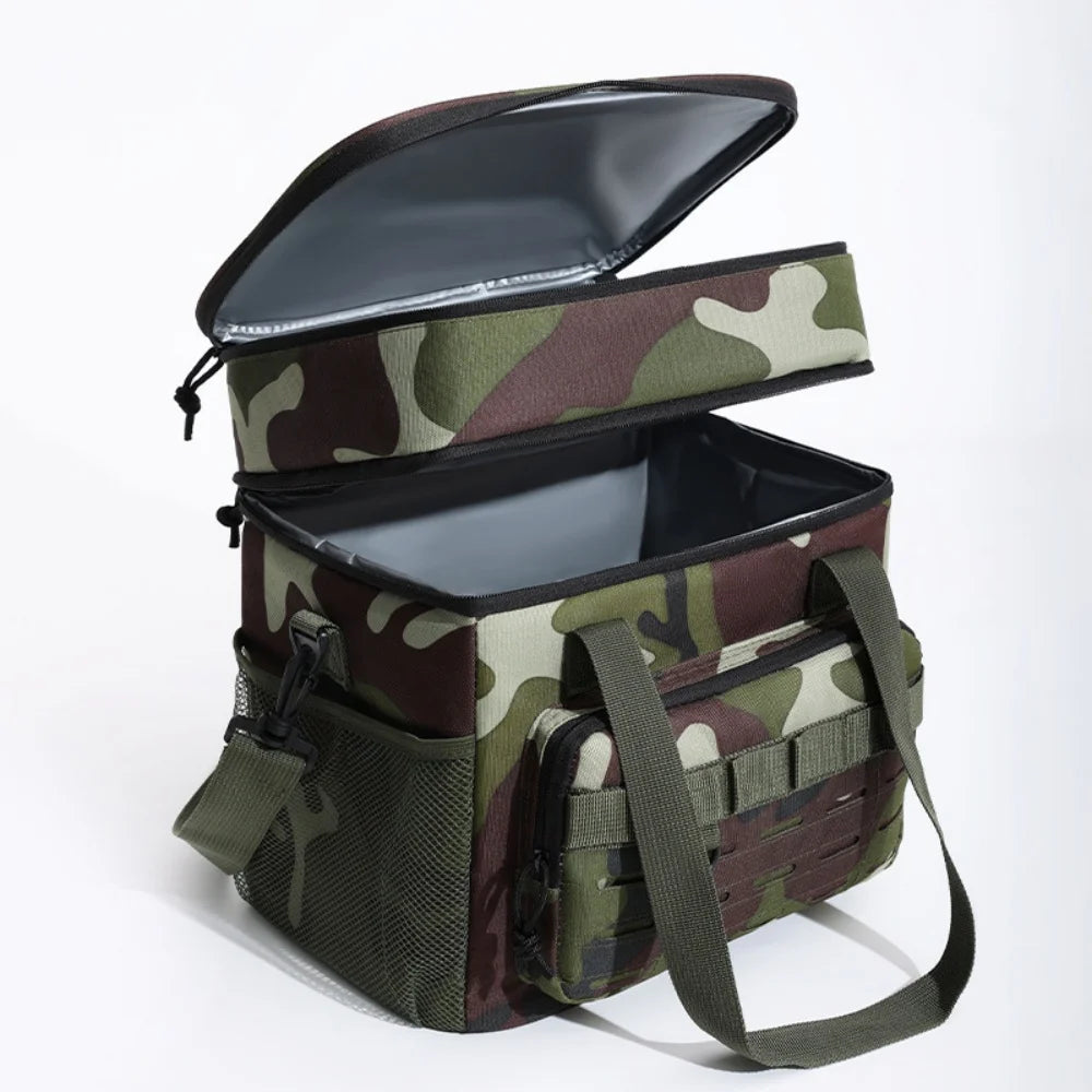 Camouflage Large-Capacity Tactical Thermal Cooler Lunch Bag Outdoor Insulated Leakproof Insulated Durable Portable Ice Pack