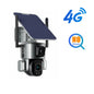 4K 8MP Dual Lens Solar Camera 10X/4X Zoom 4G SIM/WIFI Security Outdoor Camera Humanoid Tracking Color Night Vision Camera Solar