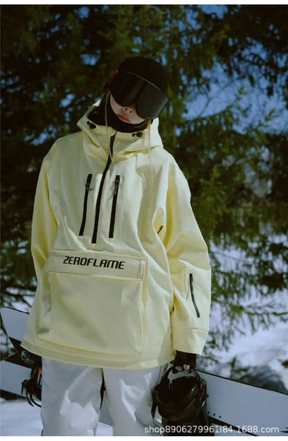 3L Ski Wear Women Man Hooded Sweater Reflective Trend Ski Coat Thickened Warmth and Waterproof Ski Equipment Ski Jacket Women