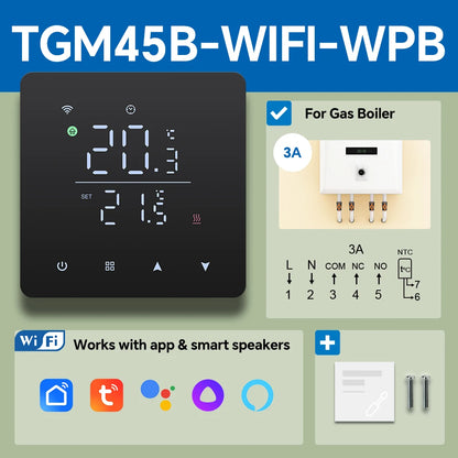 Beok Tuya Wifi Heating Thermostat Smart Home Thermoregulator for Warm Floor Gas Boiler Water Heating Work with Google Alexa