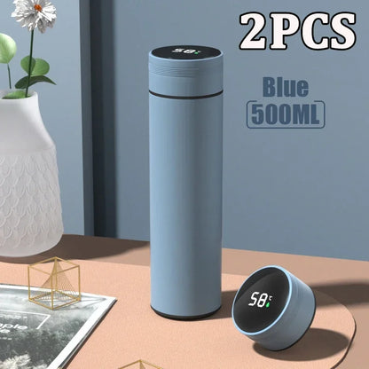 510ml Thermos Coffee Mug Stainless Steel Coffee Cup Temperature Display Vacuum Flask Thermal Tumbler Insulated Cup Water Bottle