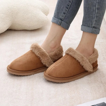 Asgard Women's Winter Fuzzy Cotton Shoes Indoor Warm Memory Foam Anti-Slip Snow Boots Lady Comfortable Soft Casual Houes Slipper